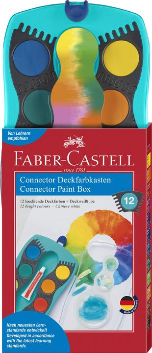 Actual product image Faber-Castell Gouache Connector paint box turquoise with 12 (12 ml)