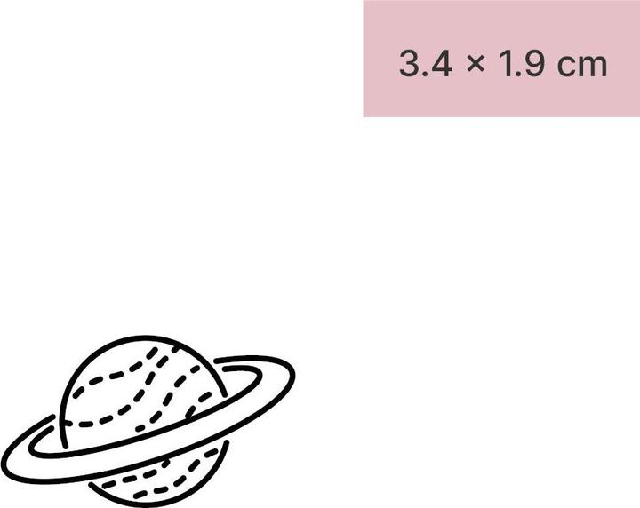 Produktbild minink Temporäres Tattoo – Planet Saturn