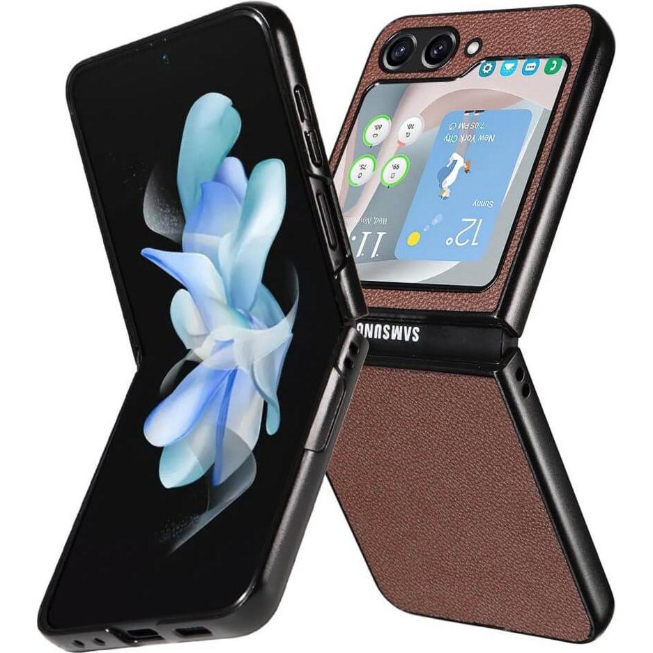 Cover-Discount Galaxy Z Flip5 - Hybrid Schutzhülle braun (Samsung Galaxy Z Flip5), Smartphone Hülle, Braun
