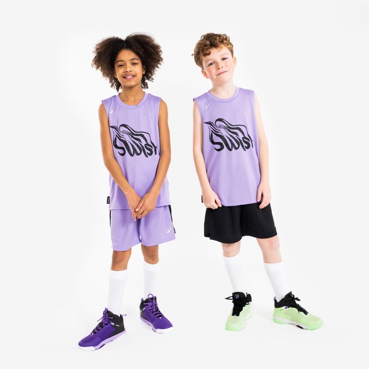 Immagine prodotto Kipsta Kinder Basketball Trikot ärmellos - TS500 Fast violett (140)