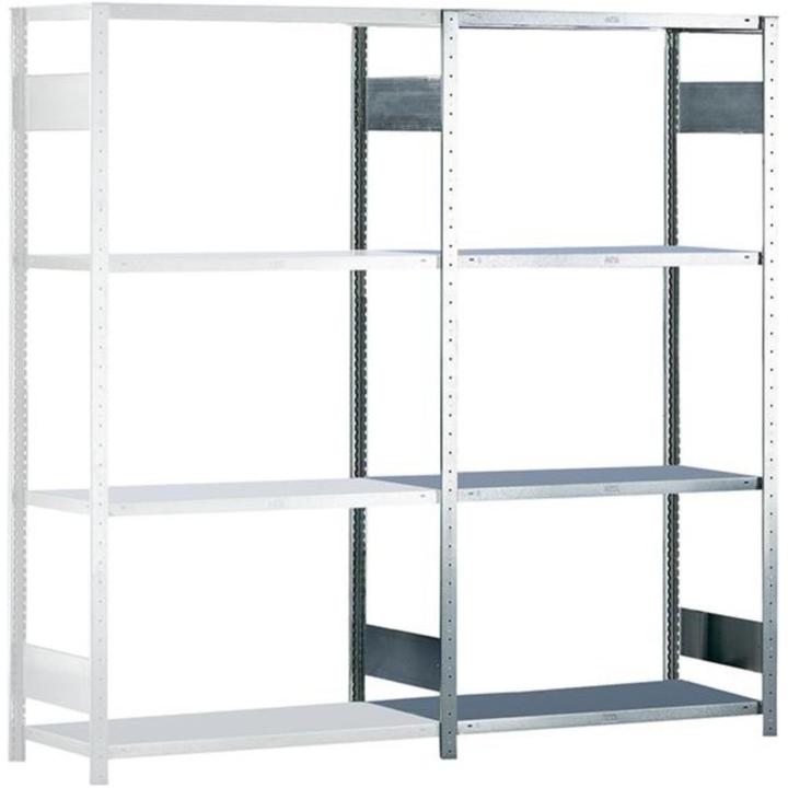 Actual product image Metabo Boltless shelving H2000xW1000xD400mm Add-on shelving galvanised 1 frame, 4 shelves