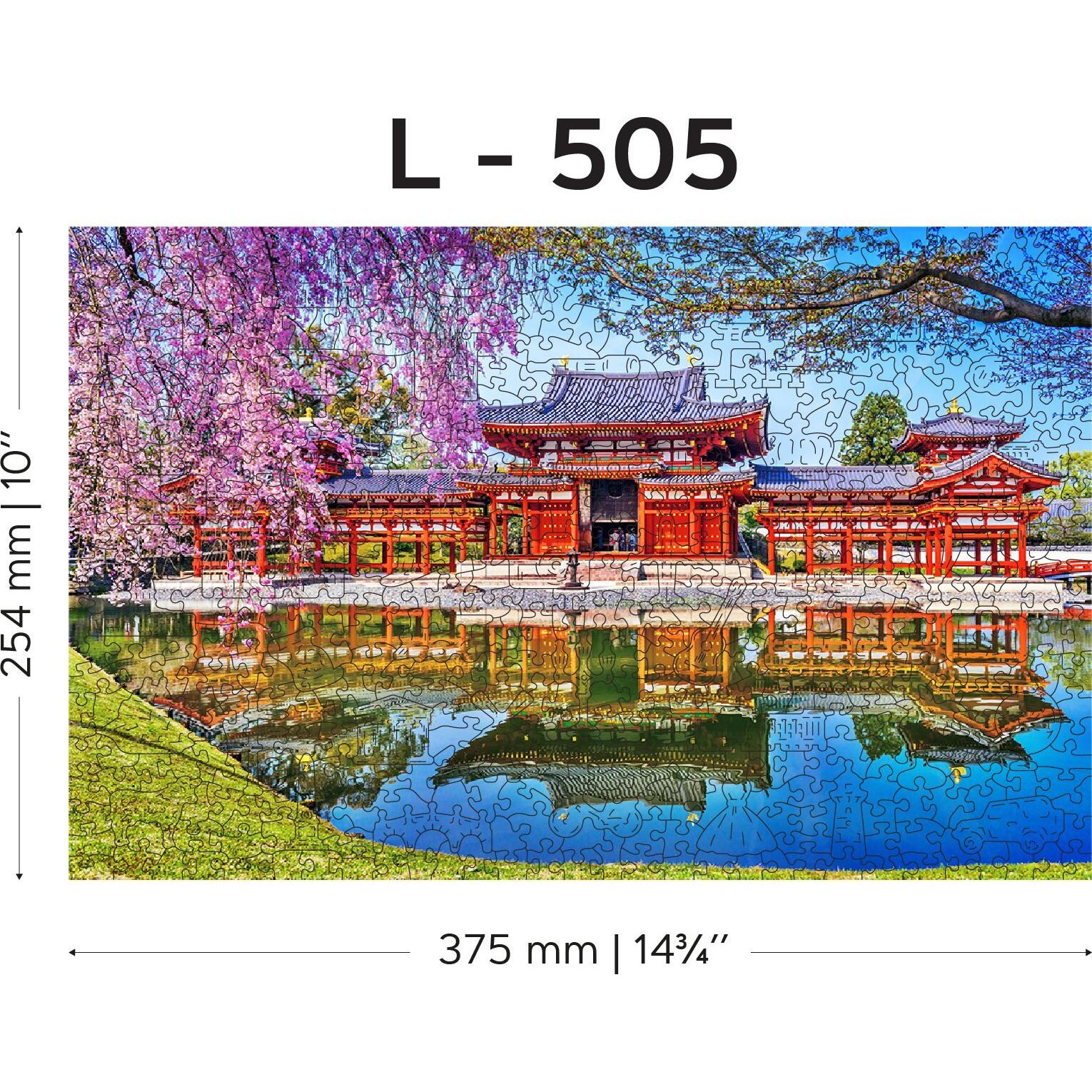 WoodenCity WOODEN CITY Byodo-in Temple, Kyoto, Japan 500 Wooden Puzzle Jigsaw Puzzle with unique shapes (500 pezzi)