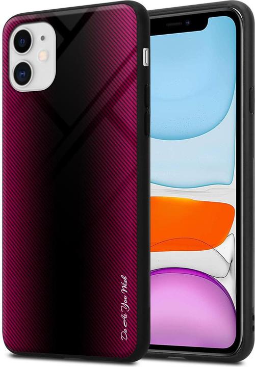 Produktbild Cadorabo TPU Gestreiftes Glas Cover (Apple iPhone 11)