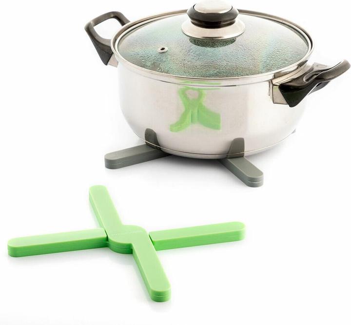 Produktbild InnovaGoods Klappbare Topfuntersetzer aus Silikon Folvet 2 Stück (2 x, Pfannenuntersetzer)