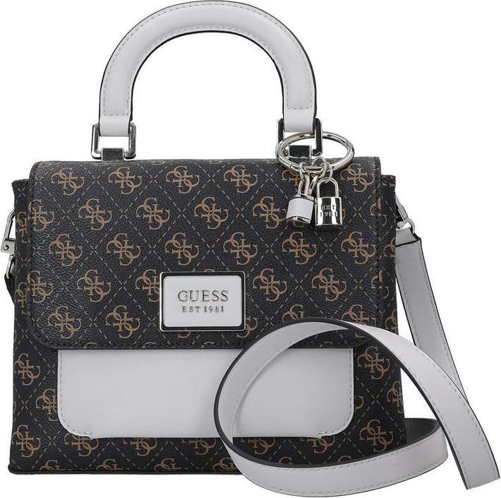 Image du produit Guess Tyren, Polyurethane, Textile Bag, Mini, Brown Stone, For Women, 26 x