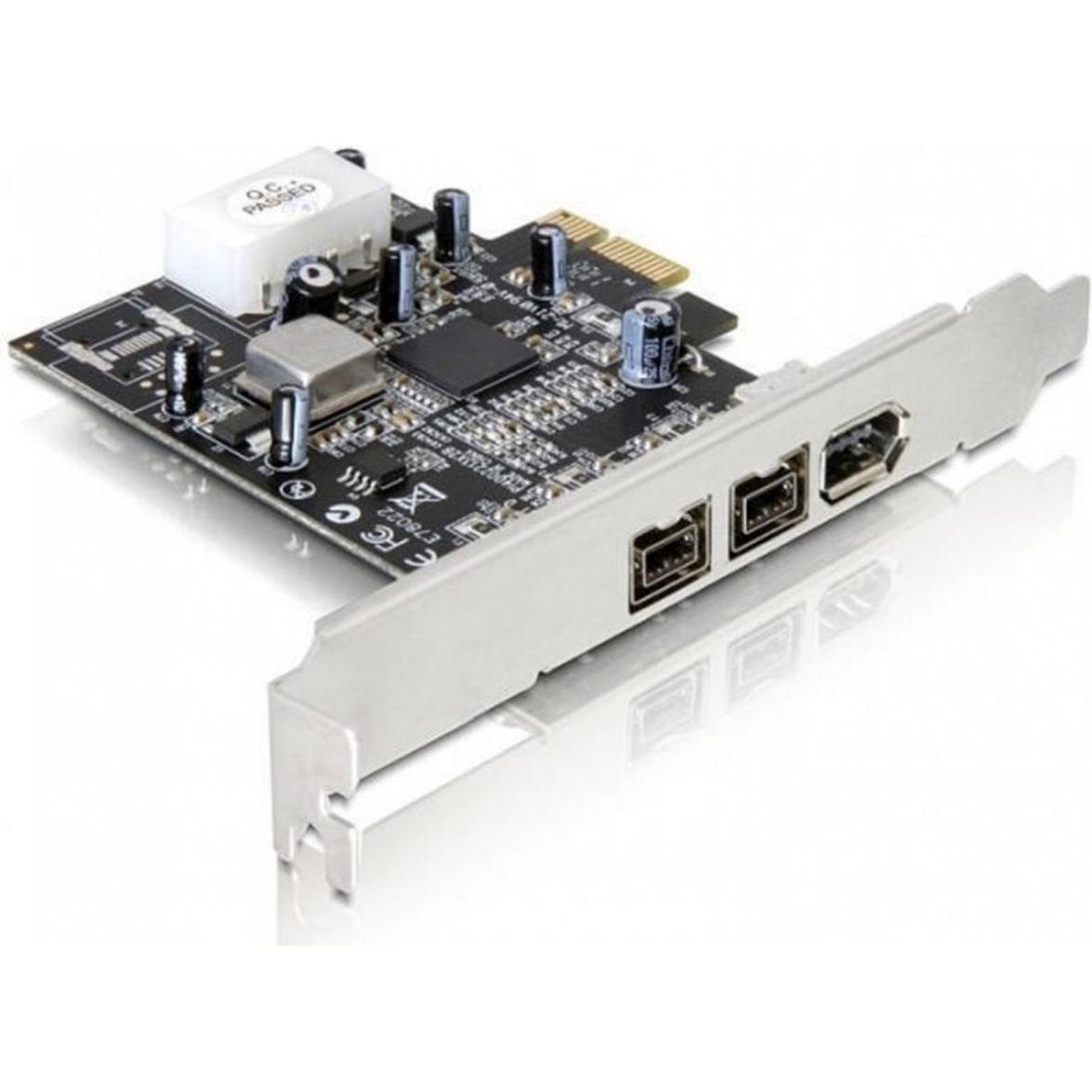 Delock 89153, PCI-E x1 zu 2x 1394B + 1x 1394A, Kontrollerkarte
