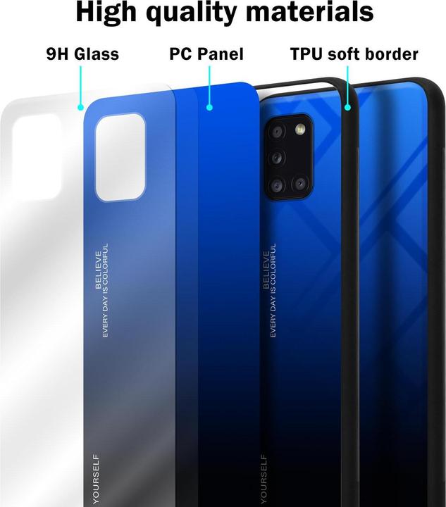 Actual product image Cadorabo TPU 2 colors glass cover (Samsung Galaxy A31)