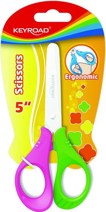 Actual product image Keyroad School scissors, 12 cm, rounded, blister 1 pc., mixed colours (8.50 cm)