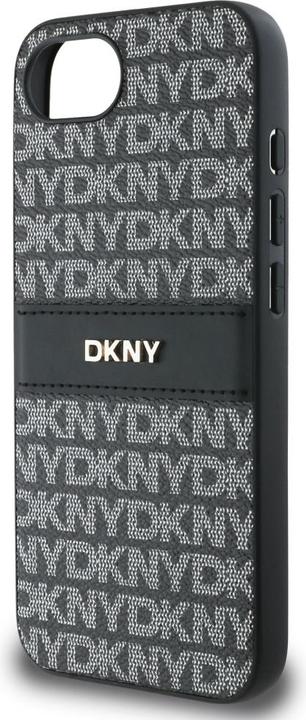 Produktbild DKNY Etui Repeat Texture Pattern with Tonal Stripe do iPhone 16e czarny (Apple iPhone 16e)