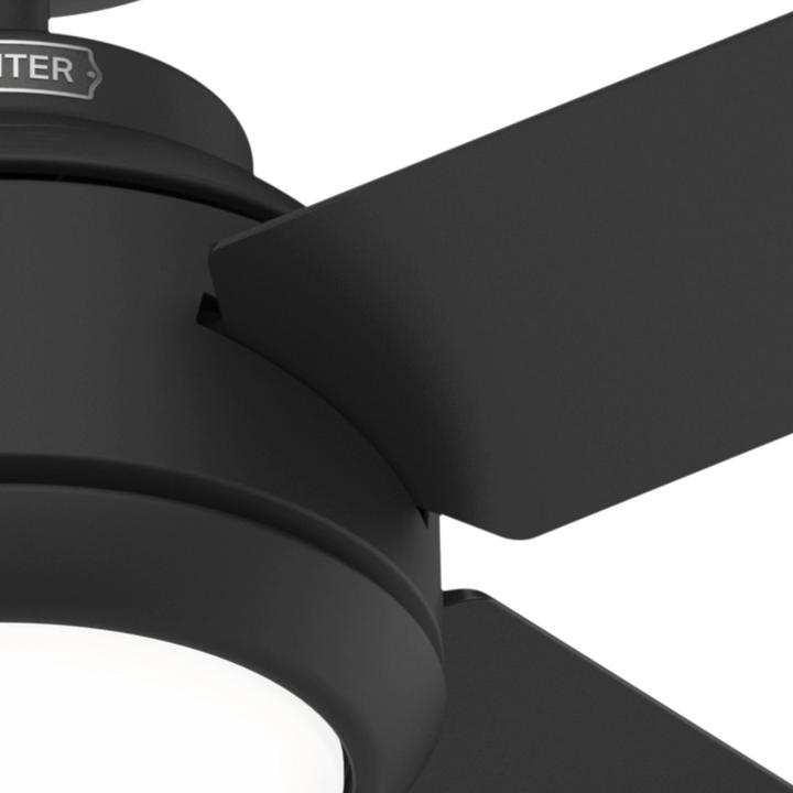 Produktbild Hunter Fans DC Deckenventilator Greta Schwarz mit LED & Fernbedienung (44.80 dB)