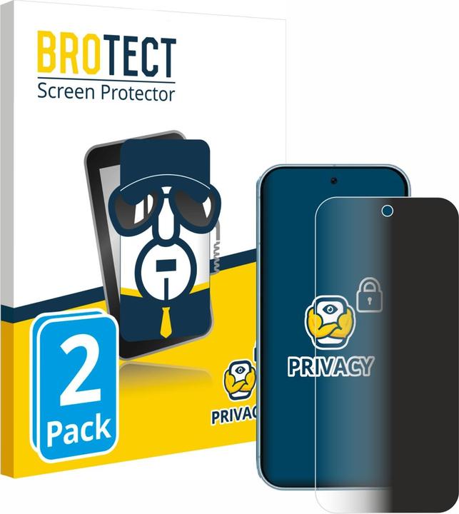 Actual product image BROTECT Anti-spy privacy film Blue light protection film (2 Piece, Google Pixel 9)