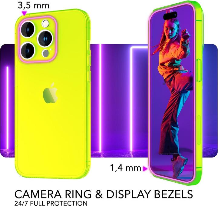 Produktbild Nalia Klar Transparente Neon Silikon Hülle (Apple iPhone 14 Pro Max)