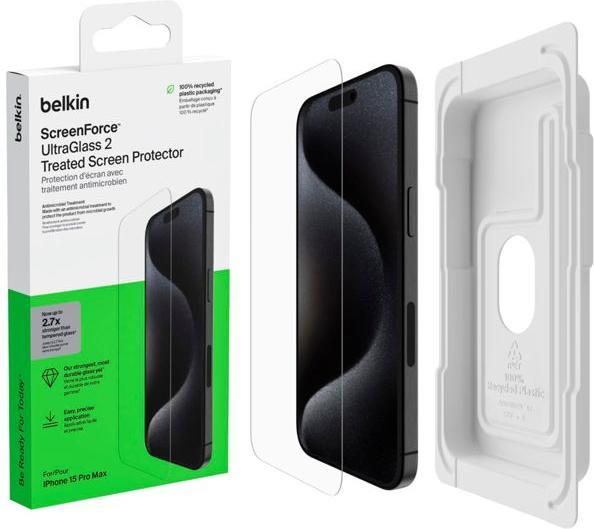 Immagine prodotto Belkin ScreenForce Pro UltraGlass2 (1 Pezzo/i, Apple iPhone 15 Pro Max)
