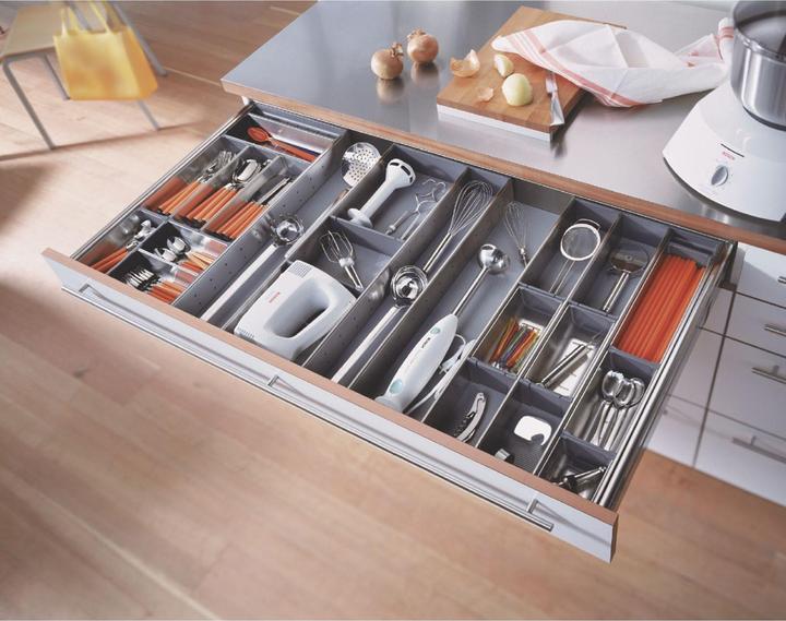 Produktbild Blum Orga-Line Besteckeinsatz Facheinteilung Set ZSI.XXXKI2N, NL 500mm, grau