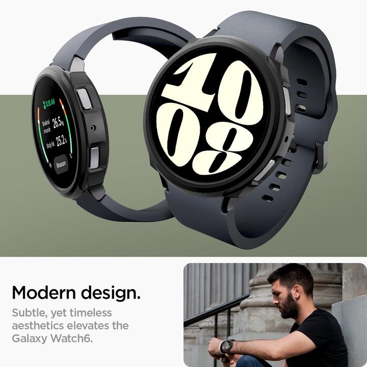 Actual product image Spigen Liquid Air Samsung Galaxy Watch 6 40 mm czarny/matte black ACS06393
