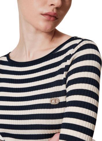 Immagine prodotto Twinset Twin-set Maglie Riga Neve/blue Night (M)