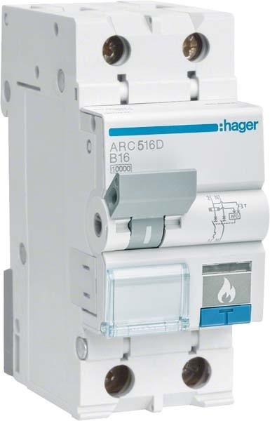 Produktbild Hager Brandschutzschalter ARC525D AFDD 1P+N 10kA B-25A 2M