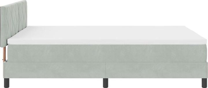 Produktbild VidaXL Boxspringbett mit Matratze Hellgrau 140x200 cm Samt (140 x 200 cm)