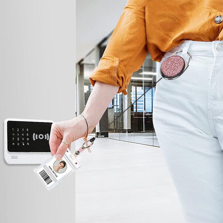 Image du produit Werkstein Anti-Lost Key-Bak 2er Set Schlüsselanhänger mit Gürtelclip/Kartenhalter Glitzer