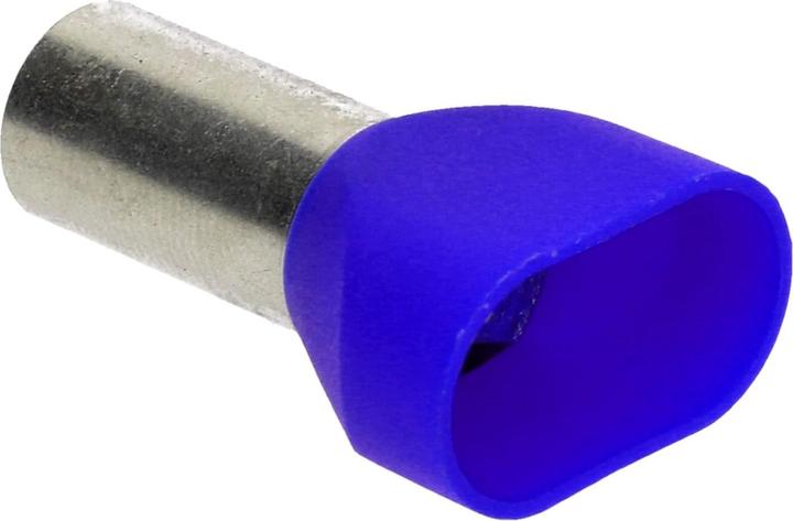 Produktbild Kalitec 50 Stück Cembre PKT1625 Zwillingsaderendhülsen isoliert 2x16mm² blau 25mm lang I Industriequalität v
