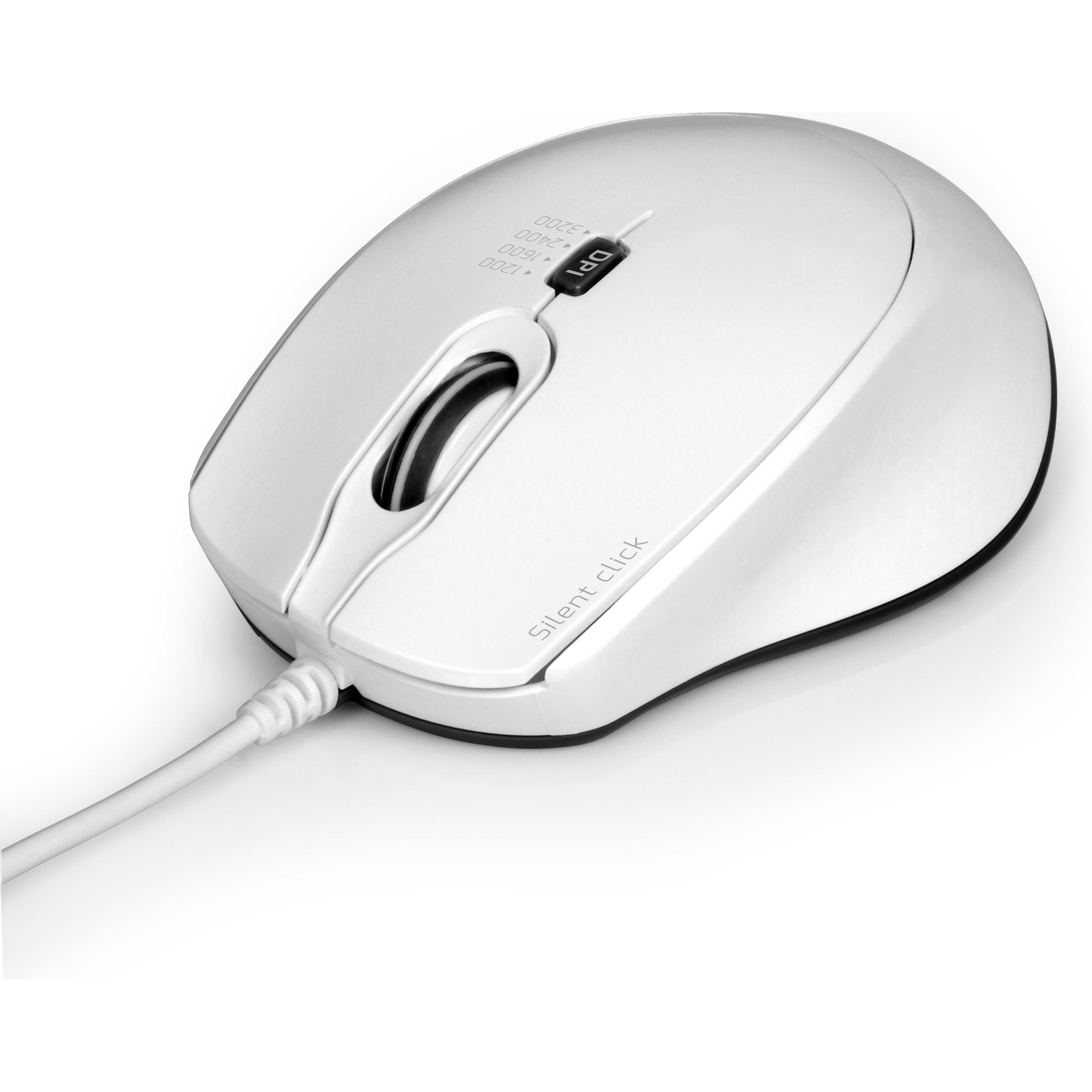 Thumbnail - Port Designs 900712 Maus Beidhändig USB Typ-A 3600 DPI (Kabelgebunden), Maus, Weiss
