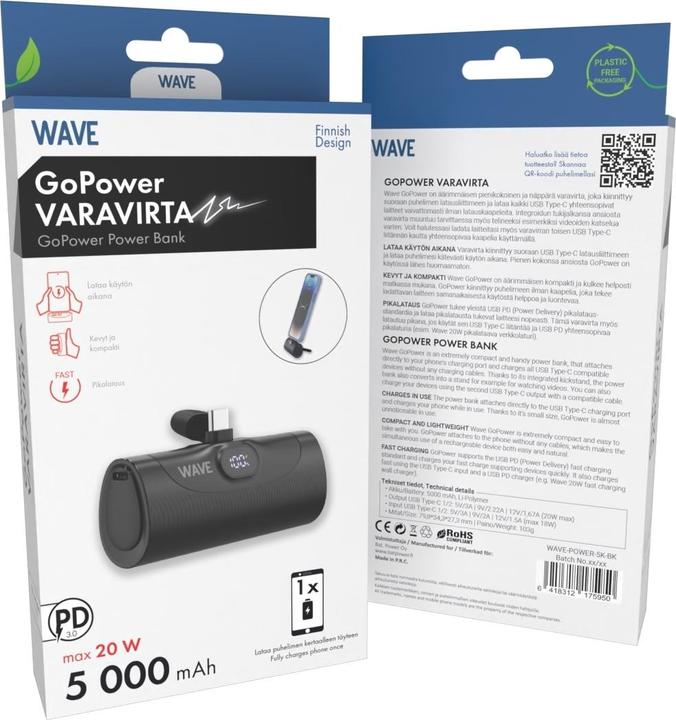 Image du produit Wave GoPower Extra Power Bank, 5000 mAh (5000 mAh)