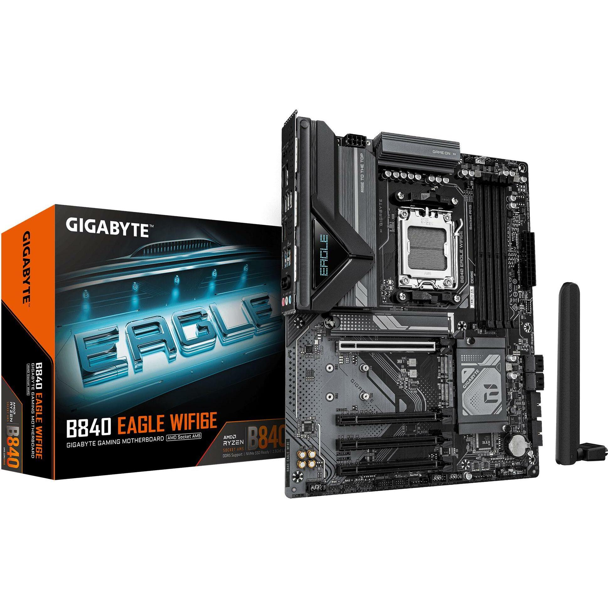 Gigabyte MB GBT AMD AM5 B840 EAGLE WF6E (AM5, AMD B840, ATX), Mainboard