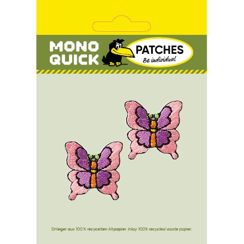 Thumbnail - Mono Quick Schmettterling rosa 2 Stück, Applikationen, Rosa