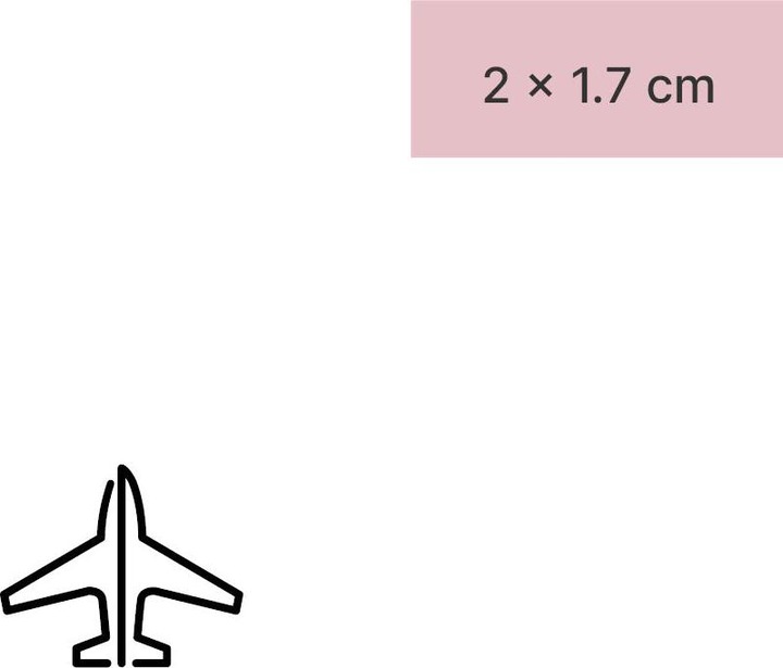 Produktbild minink Temporäres Tattoo – Minimalistisches Flugzeug