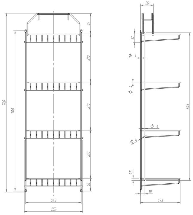 Produktbild OK-Line Draht-Putzschrankregal (1 Stk.)