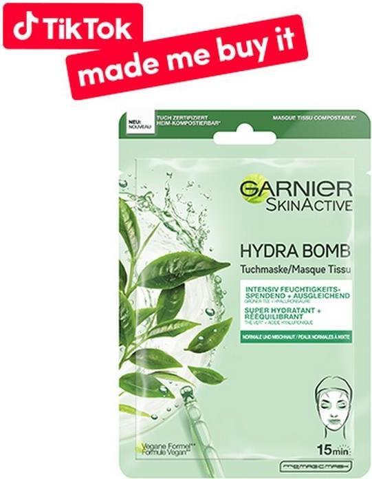 Actual product image Garnier Hydra Bomb Green Tea