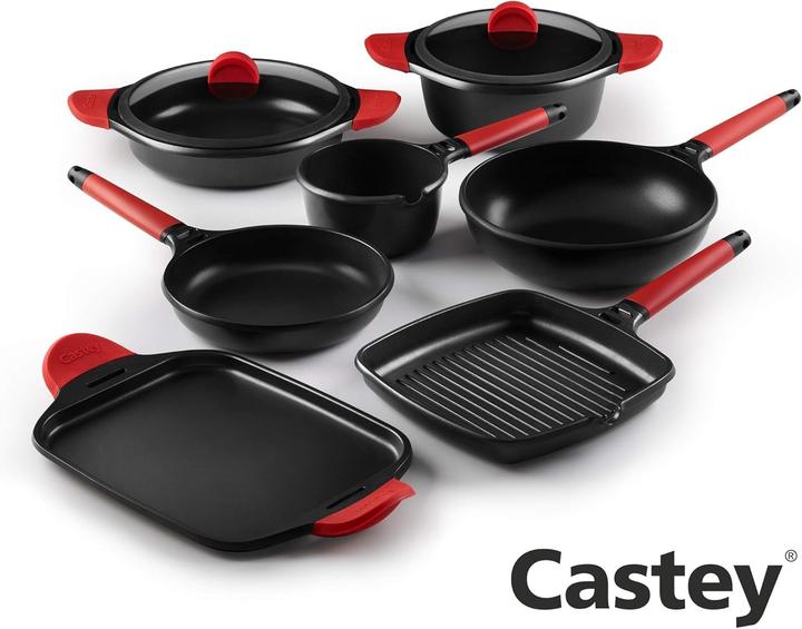 Actual product image Castey flat casserole with handles for induction (Frying pan, Aluminium, Stainless steel)