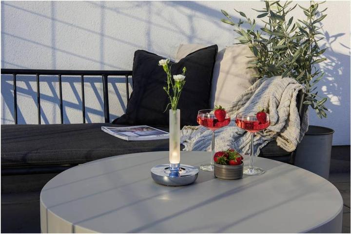 Produktbild Konstsmide Akku-LED Vase Biarritz Silver Indoor/Outdoor 7827-003