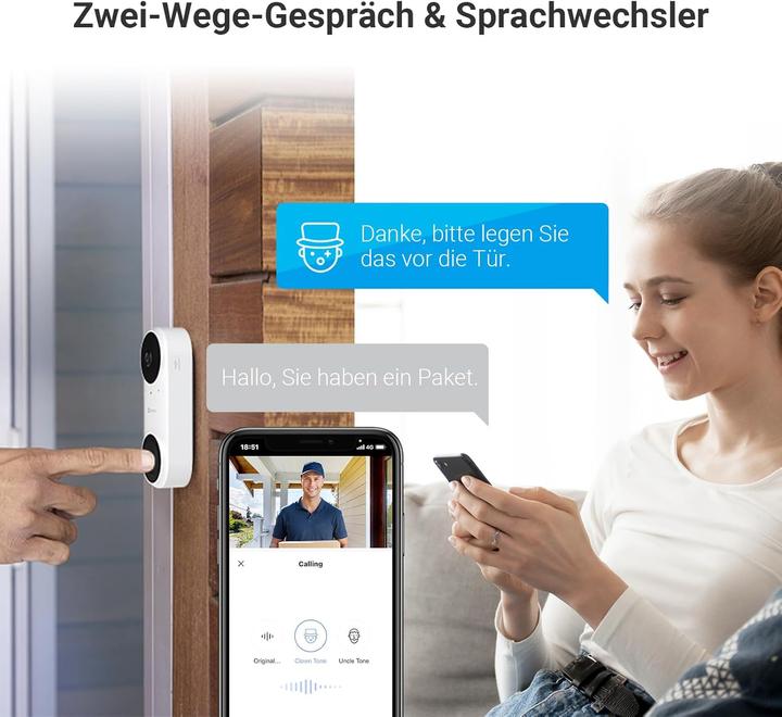 Image du produit EZVIZ Kabellose 2K Video-Türklingel (Application)