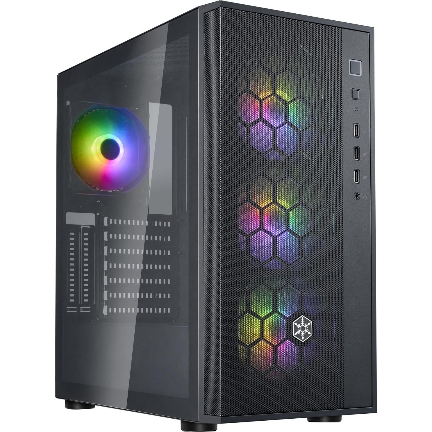 Silverstone SilvStone SST-FAR1B-G-V2 ATX bk SST-FAR1B-G-V2 (ATX, mATX, Mini-ATX), Case PC, Nero