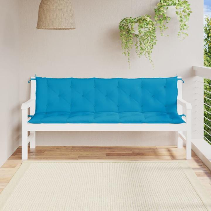Actual product image VidaXL Garden bench cushions 2 pcs. O x ford fabric (180 x 50 x 7 cm)