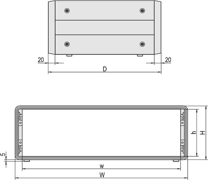 Produktbild Schroff Komplettgehäuse 3 und 6 HE - COMPAC PRO GEH.6HE 84TE 451T
