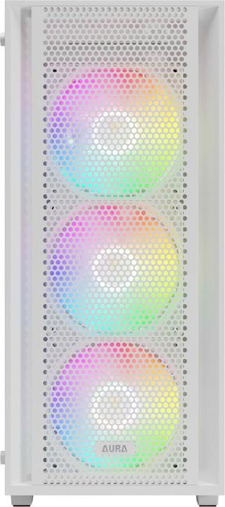 Immagine prodotto Gamdias Boitier Moyen Tour ATX Aura GC2 Elite aRGB avec panneau vitré (Blanc) (ATX)