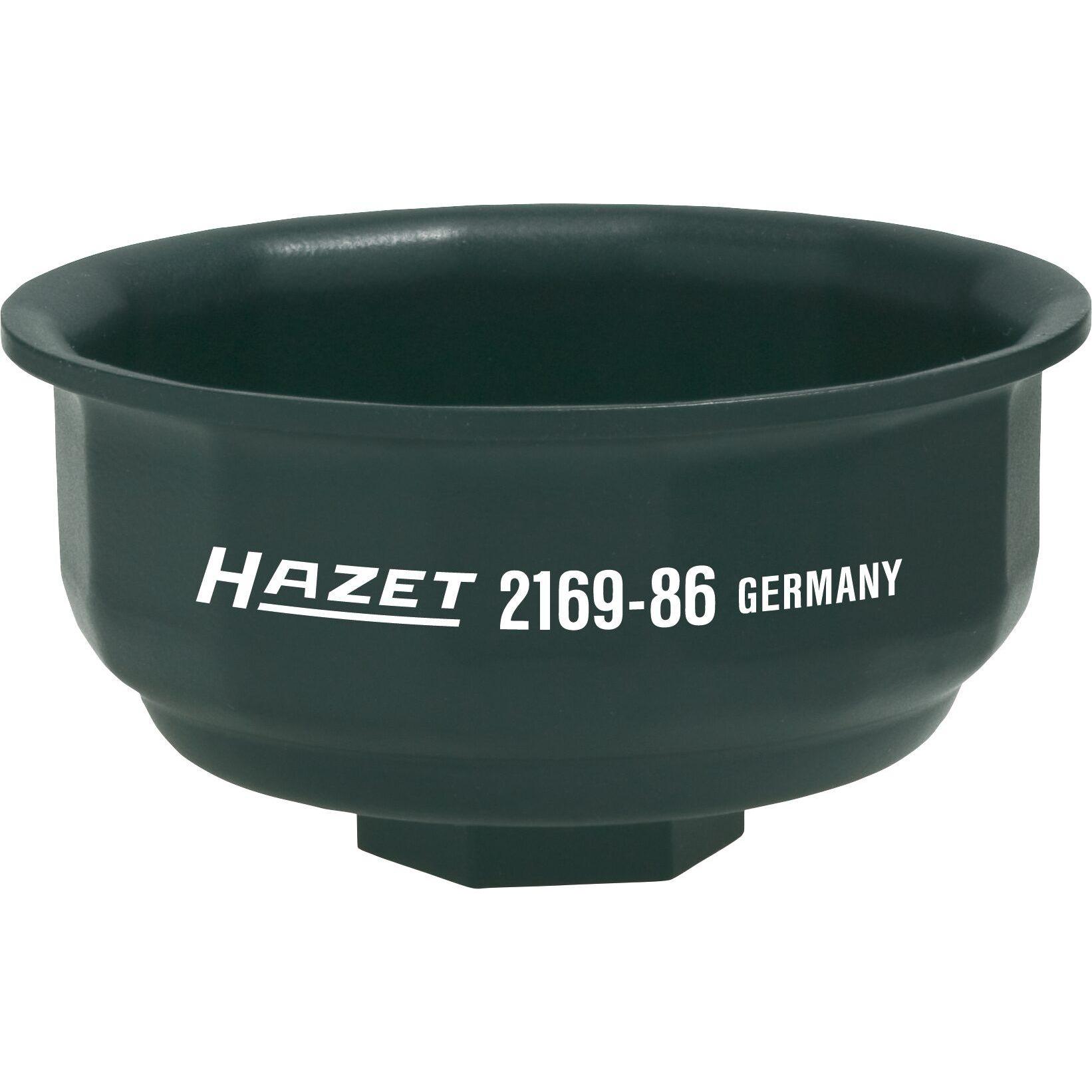 HAZET, Utensili autofficina, Chiavi per filtro olio 2169-86 ∙ Attacco quadro, cavo, 12,5 mm (1/2 di pollice) ∙ Profilo sca…
