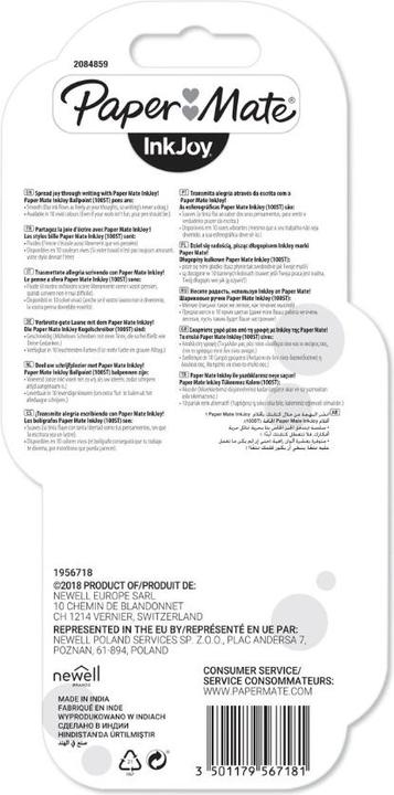 Actual product image Paper Mate Ballpoint InkJoy 100 Cap 4er M (Green, Blue, Black, Red, 4 x)