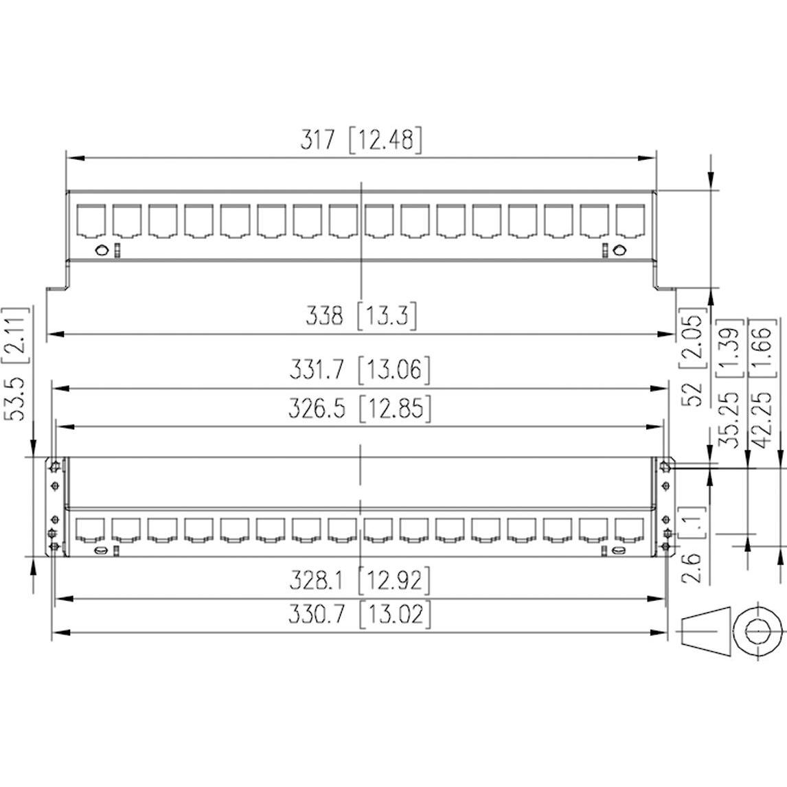 Thumbnail - Metz Connect 130927-1600-E SmartConnect Patchpanel 16 Port MC-Modul, Server Zubehör, Silber