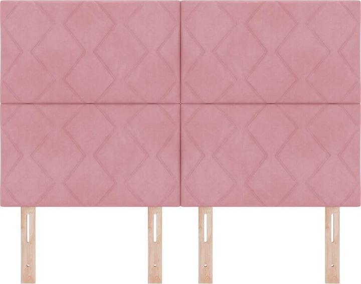 Produktbild VidaXL Kopfteil mit rosa Diamantblockdesign 160 cm Samt (160 x 40 x 7 cm)