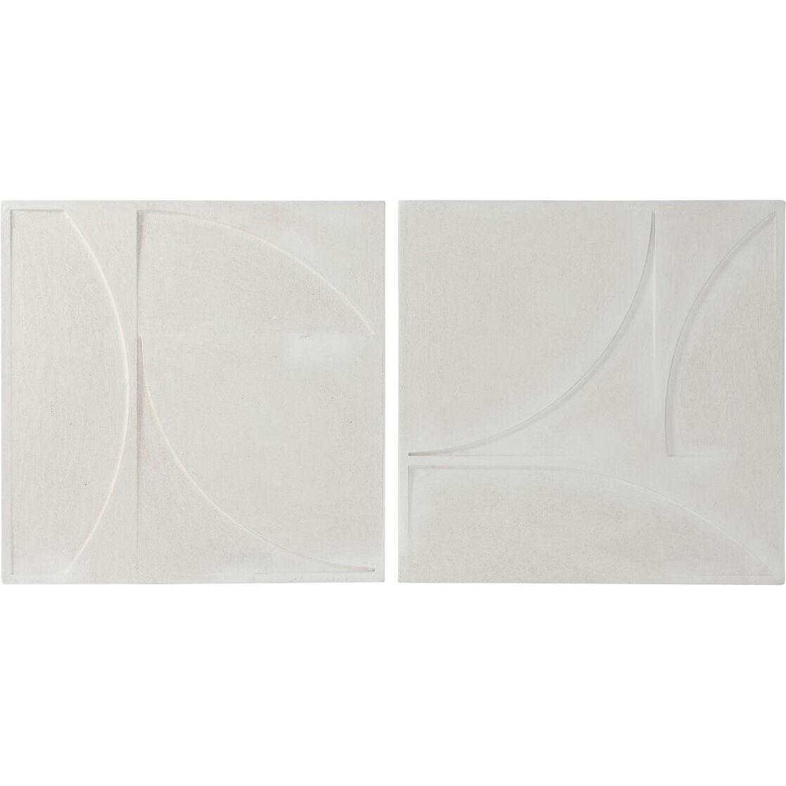 Esprit, Decorazione murale, Wall Decoration Home White Modern 80 x 4 x 80 cm (2 Units)