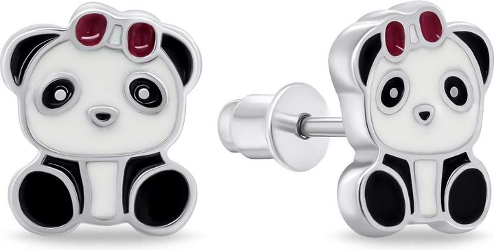 Actual product image Brilio Silver - Original silver earrings Panda EA817W
