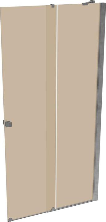 Produktbild Hüppe Xtensa pure Walk-In Gleittür 1teilig, mit festem Segment, Breite:100cm, Anschlag rechts, Sta (211 cm, 100 cm, 200 cm)