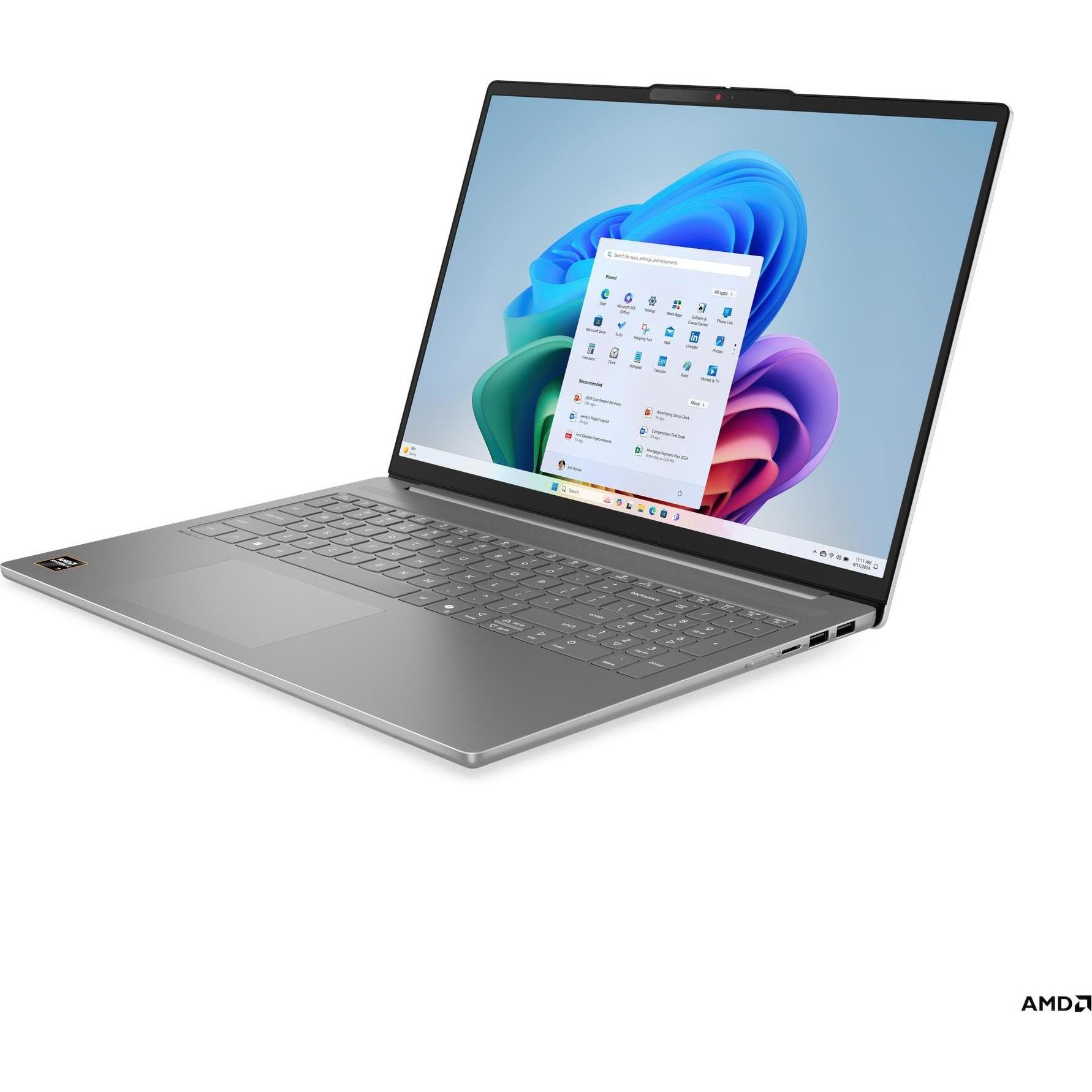 Lenovo IdeaPad Slim 5 (16", AMD Ryzen AI 5 340, 16 GB, 1000 GB, DE), Notebook, Grau