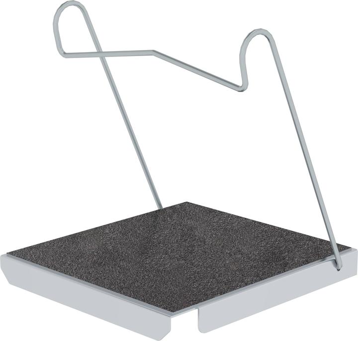 Munk Piattaforma di aggancio a gradini R13, per scale a pioli, in lamiera nervata, LxL 300 (Ponteggio, 30 cm)