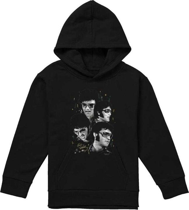 Image du produit Elvis - Sweat à capuche motif/style visages - Enfant (140, 146)