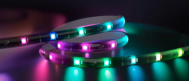 Produktbild Yeelight Light Strip Wi-Fi, OBSID RGBIC, 2m, schwarz (Mehrfarbig, 200 cm, Indoor)