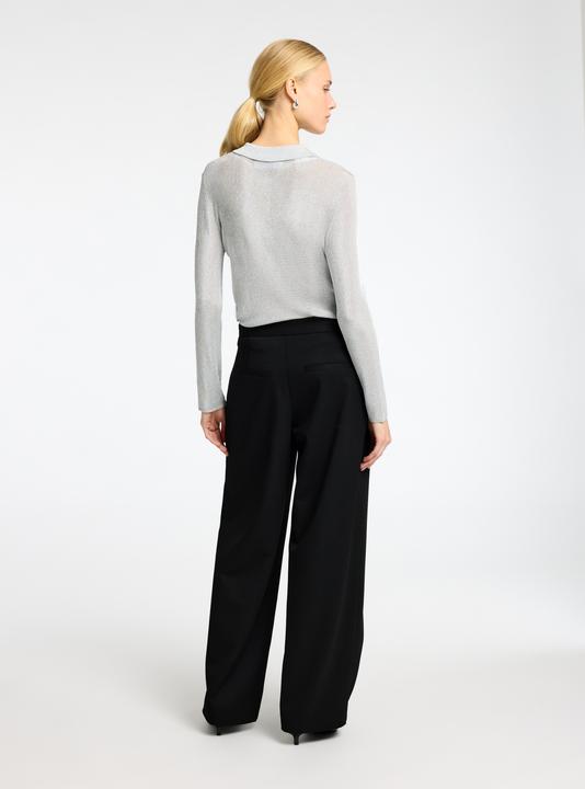 Produktbild Selected Metallic Langarm-Poloshirt (L)